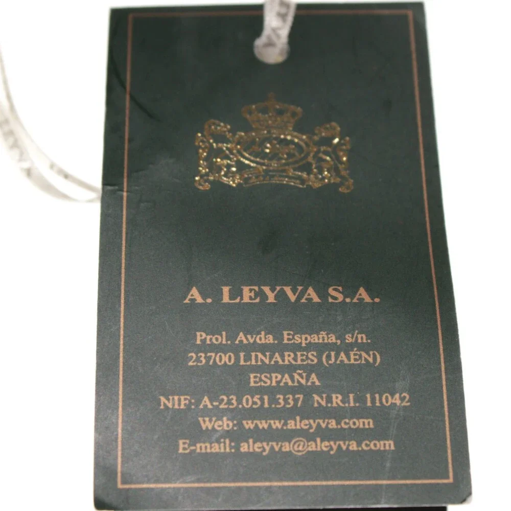 Leyva NWT Classic Belt Size 105 (US 40) in Black Pebbled Leather Made in Spain